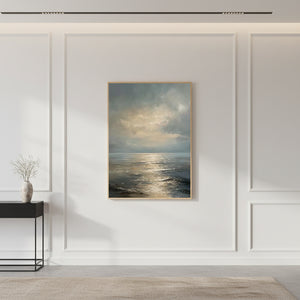 Ethereal Sun-Drenched Seascape Oil Art #SS013