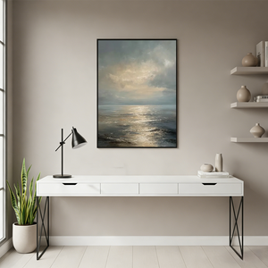 Ethereal Sun-Drenched Seascape Oil Art #SS013