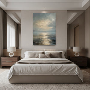 Ethereal Sun-Drenched Seascape Oil Art #SS013