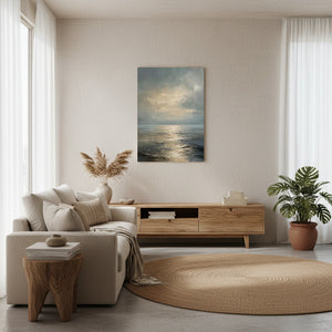 Ethereal Sun-Drenched Seascape Oil Art #SS013