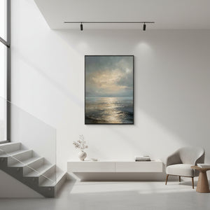 Ethereal Sun-Drenched Seascape Oil Art #SS013