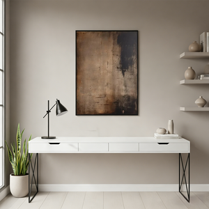 Dark Industrial Abstract | Textured Wabi Sabi Wall Art #SS014