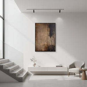 Dark Industrial Abstract | Textured Wabi Sabi Wall Art #SS014
