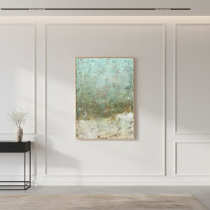 Sage Green Abstract Art | Distressed Wabi Sabi Texture #SS015