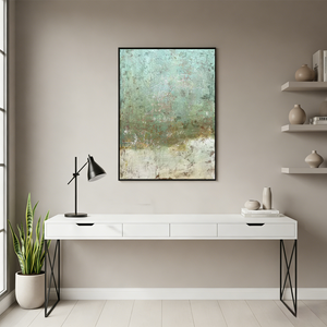 Sage Green Abstract Art | Distressed Wabi Sabi Texture #SS015