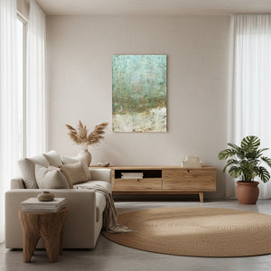 Sage Green Abstract Art | Distressed Wabi Sabi Texture #SS015