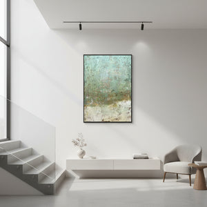 Sage Green Abstract Art | Distressed Wabi Sabi Texture #SS015