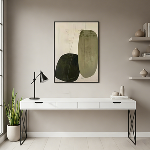 Minimalist Abstract Art | Organic Geometric Pebbles #SS016