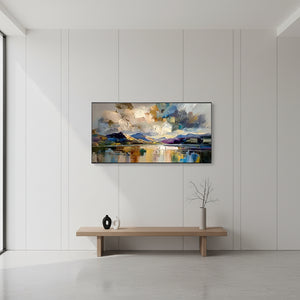Geometric Color Block Canvas Art | Original 3D Textured Painting #SS047
