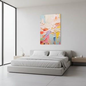 Macaron Pastel Abstract | Heavy Impasto 3D Texture Art #SS018