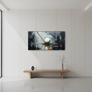 Modern Golf Office Wall Art | Hand-Painted Sports Oil Painting #SS031