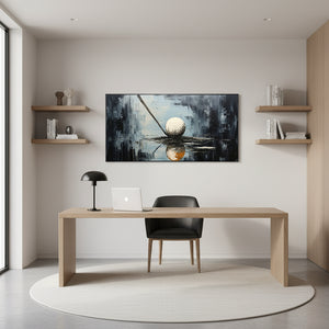 Modern Golf Office Wall Art | Hand-Painted Sports Oil Painting #SS031