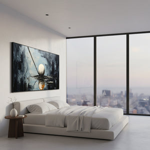 Modern Golf Office Wall Art | Hand-Painted Sports Oil Painting #SS031