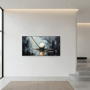 Modern Golf Office Wall Art | Hand-Painted Sports Oil Painting #SS031