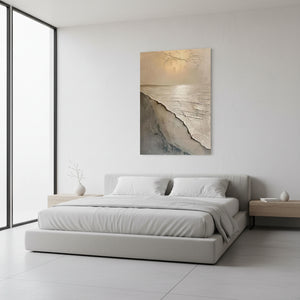 Wabi Sabi 3D Textured Plaster Ocean Art #SS021