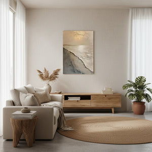 Wabi Sabi 3D Textured Plaster Ocean Art #SS021