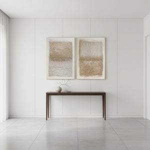Wabi Sabi Textured Wall Art | Neutral Abstract Diptych #SS028