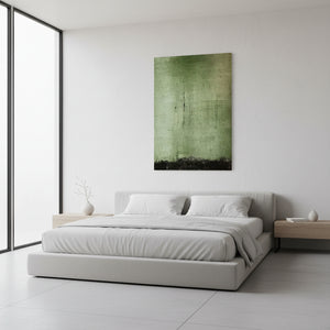 Emerald Moss Abstract Textured Hand-Painted Oil Painting on Canvas #SS002