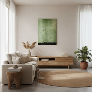 Emerald Moss Abstract Textured Hand-Painted Oil Painting on Canvas #SS002
