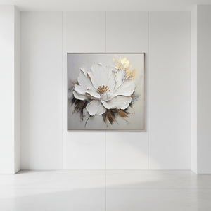 3D Textured Flower Oil Painting | Hand-Painted Canvas Art #SS024