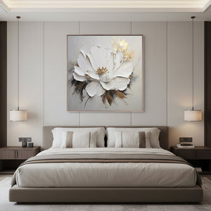 3D Textured Flower Oil Painting | Hand-Painted Canvas Art #SS024