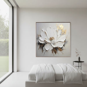 3D Textured Flower Oil Painting | Hand-Painted Canvas Art #SS024