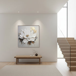 3D Textured Flower Oil Painting | Hand-Painted Canvas Art #SS024