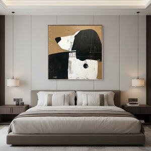 Modern Abstract Dog Wall Art | Hand-Painted Pet Oil Painting #SS025