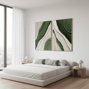 Forest Green Abstract Wall Art | Handmade Textured Nature Painting #SS030
