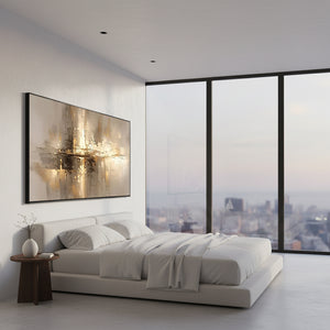Luxury Gold Foil Abstract Painting | Hand-Painted Metallic Art #SS035
