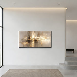 Luxury Gold Foil Abstract Painting | Hand-Painted Metallic Art #SS035
