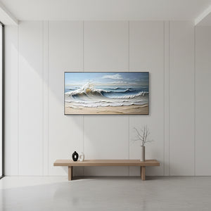3D Textured Ocean Wave Oil Painting | Handmade Seascape Art #SS036