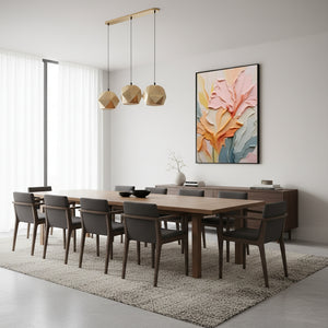 Hand-Painted Floral Oil Painting: Pink & Orange Impasto Texture Art #SS006
