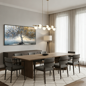 Luxury Gold Leaf Flower Canvas | Handmade 3D Abstract Floral Art #SS037