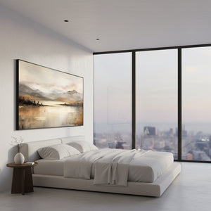 Original Handmade Misty Lake Oil Art | Premium Atmospheric Wall Decor #SS038