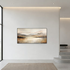 Original Handmade Misty Lake Oil Art | Premium Atmospheric Wall Decor #SS038