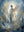 Handmade Abstract Blue Angel Gold Leaf Canvas Wall Art #TC011