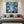 Premium handmade oil painting featuring 3D textured blue and periwinkle hydrangeas crafted with heavy palette knife impasto technique.