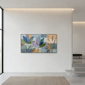 Modern Abstract Botanical Canvas Art | Handmade Oil Painting #SS284