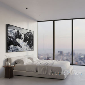 Abstract Bull and Bear Oil Painting #SS285