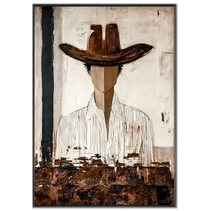 Handcrafted Abstract Cowboy Oil Painting | Textured Art #SS305