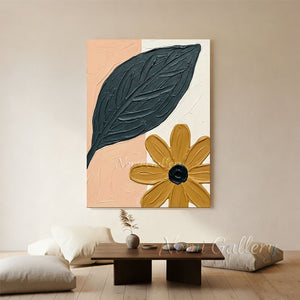 Handmade Abstract Floral Textured Canvas Oil Painting #SS248
