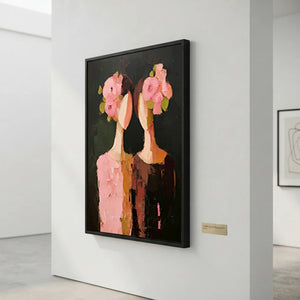 Handcrafted Abstract Floral Oil Painting | Textured Art #SS306