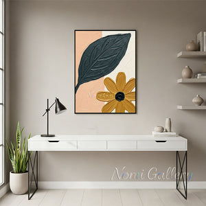 Handmade Abstract Floral Textured Canvas Oil Painting #SS248