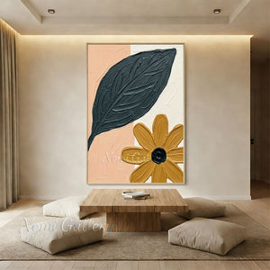 Handmade Abstract Floral Textured Canvas Oil Painting #SS248