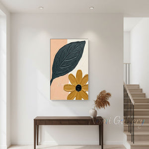 Handmade Abstract Floral Textured Canvas Oil Painting #SS248