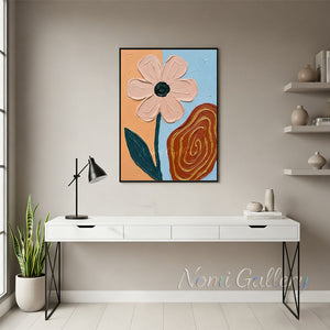 Modern Boho Floral Wall Art for Living Room Decor #SS249