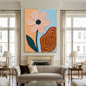 Modern Boho Floral Wall Art for Living Room Decor #SS249