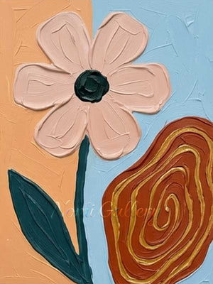 Modern Boho Floral Wall Art for Living Room Decor #SS249