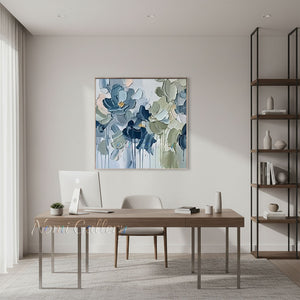Luxury Hand-Painted Abstract Botanical Painting #SS219